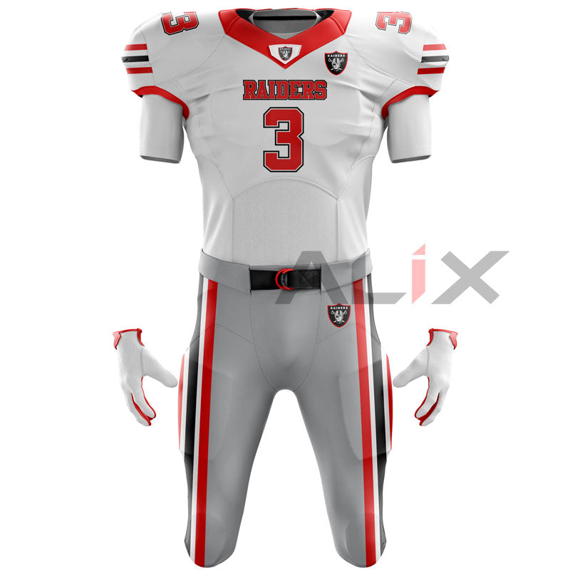 Custom Sublimated Football Uniform Kit - Jersey, Pants, and Integrated Pads