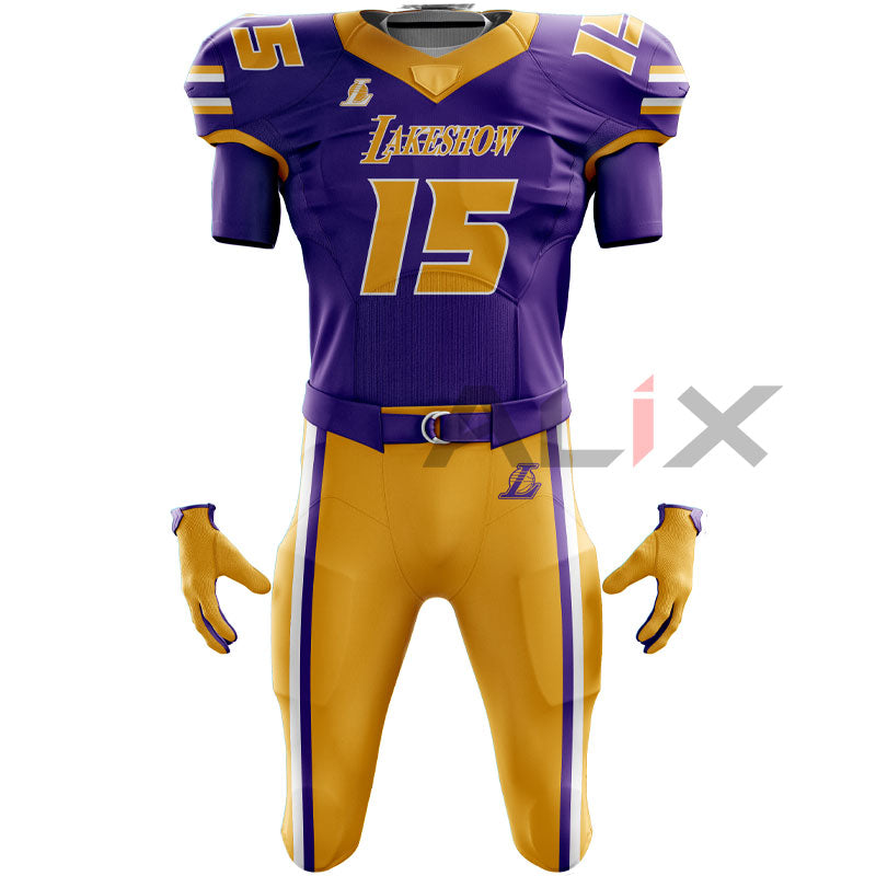 Heavy-Duty Padded Football Uniform - Full Protection Jersey and Pants Kit