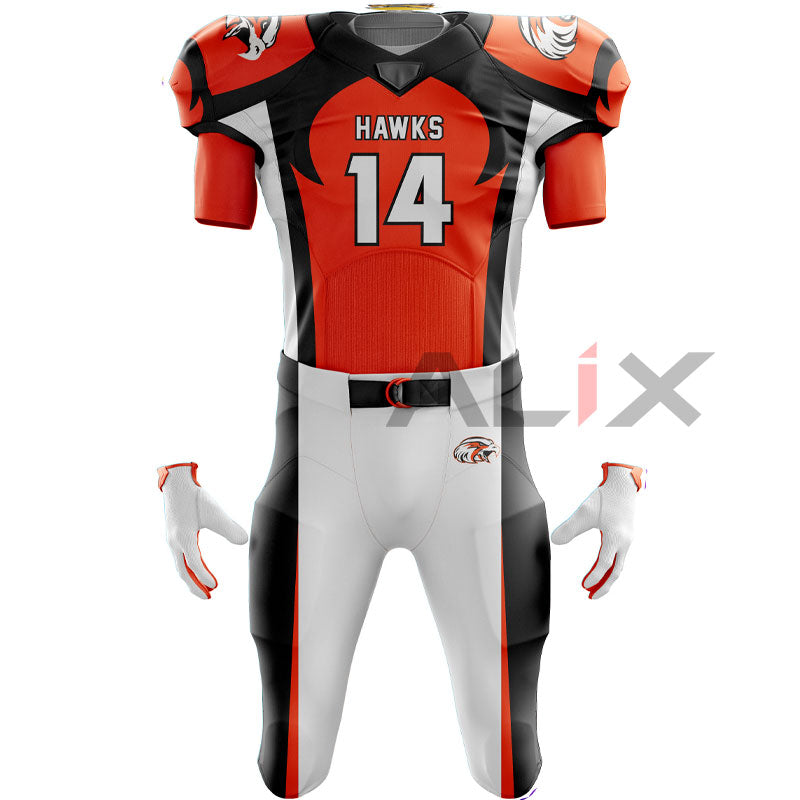 Full Game Day Football Uniform Package - Jersey, Pants, Belt, and Socks Included