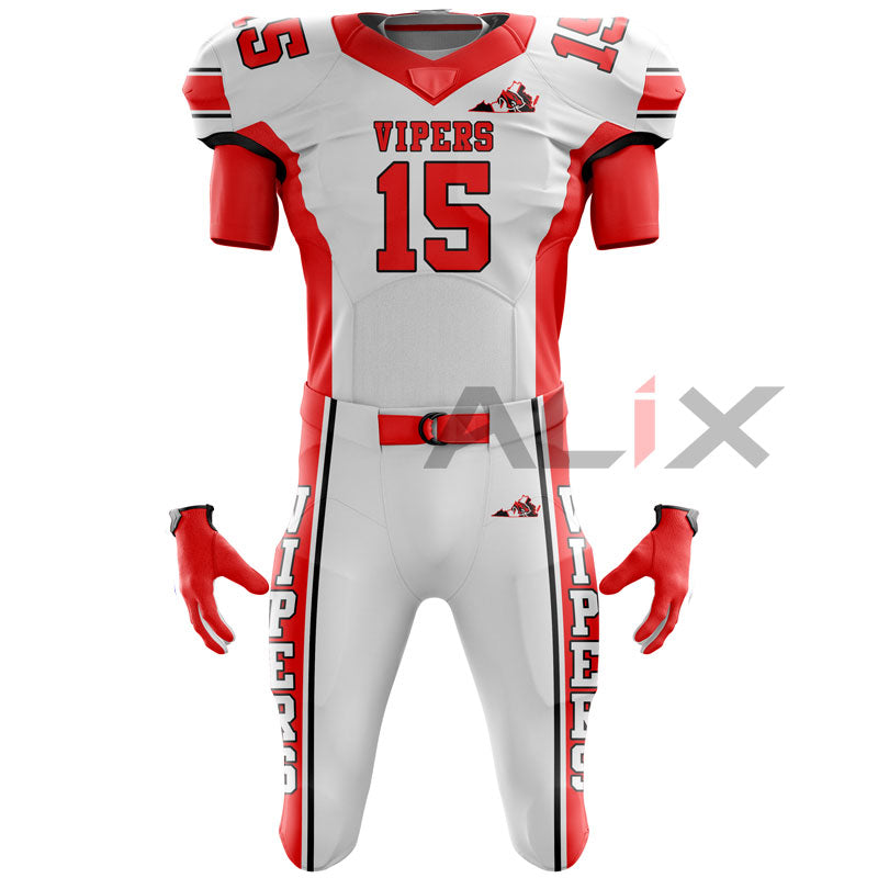 Youth Integrated Football Uniform Set - Padded Jersey & Pants for Practice