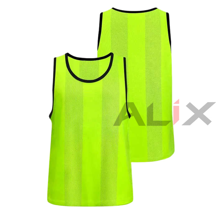 Youth Training Bibs Bulk Pack - 12-Pack Mesh Pinnies for Kids' Sports