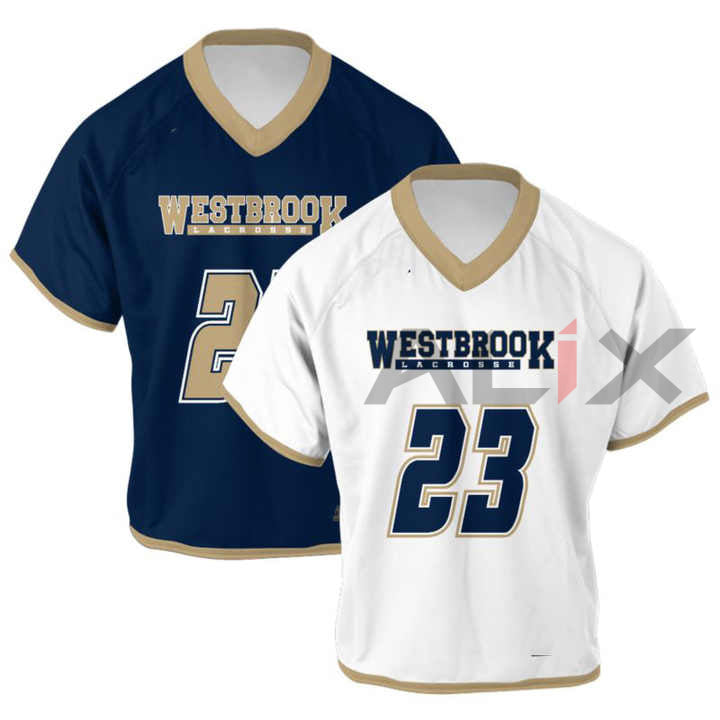 Men's Reversible Lacrosse Uniforms Custom Design Full Sublimation Mesh Jersey and Shorts Plus Size Team Sportswear image 0