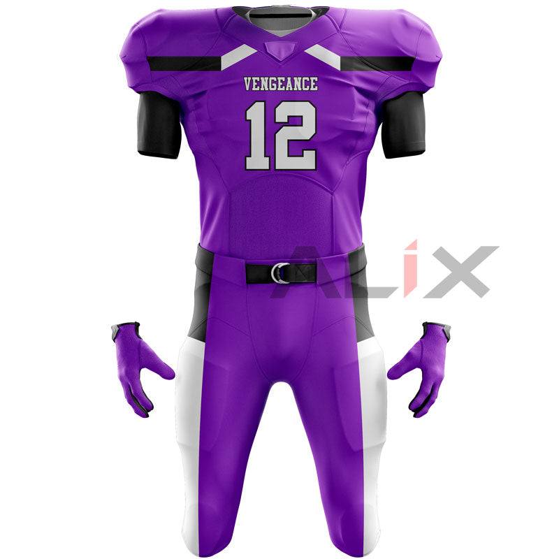 Team Football Uniform Kits - Custom Colors, Numbers & Logo Printing