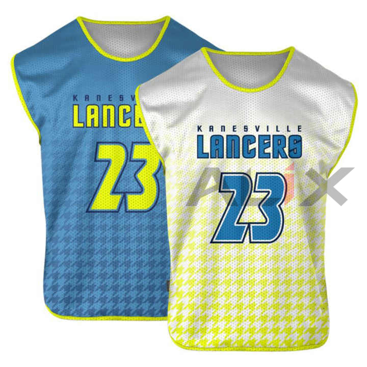 Men's Lacrosse Tank Top High Quality 100% Polyester New Design Custom Sublimation Reversible Jersey Unisex image 0