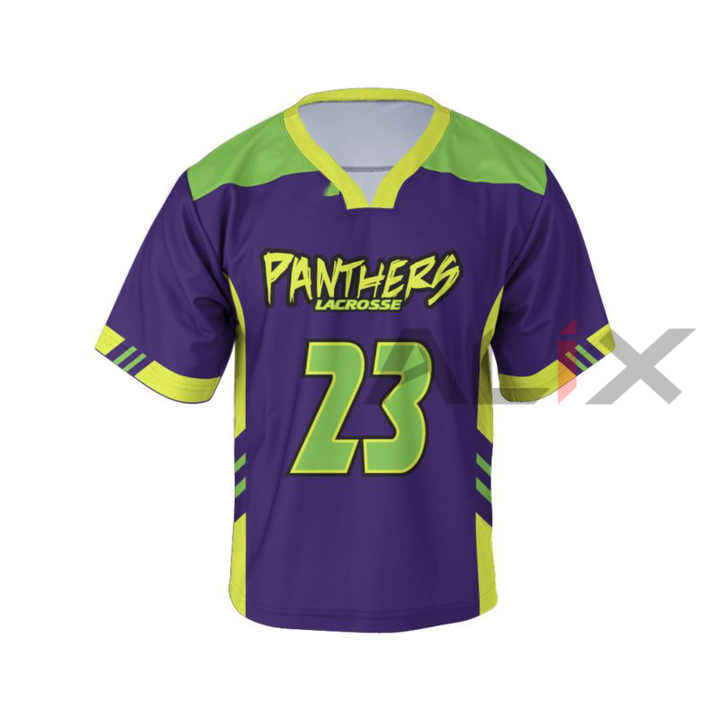 Men's High Quality 100% Polyester Lacrosse Jersey New Design Custom Sublimation Uniform Plus Size Available image 0
