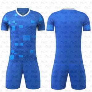 Hot New Arrivals Blue and White Soccer Uniforms Football Jersey Set De Foot Sport Wear - Image 1