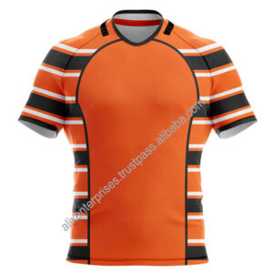 Classic Striped Jersey Rugby Football Wear Breathable Quick Dry Sportswear