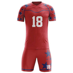 OEM Custom Logo Men's Soccer Uniform Breathable Quick Dry Soccer Set Jerseys Sports T-Shirt Kids 100% Polyester