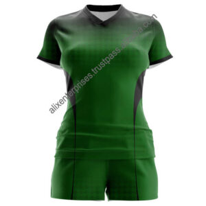 Custom Women's Rugby Football Jerseys and Shorts Breathable and Soft Sports Uniform Assembled Shirts Style for Adults