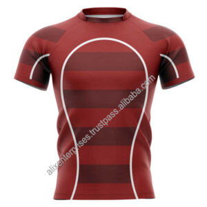 Custom Design Embroidered Men Rugby Set Sublimated League Rugby Jersey Shirt
