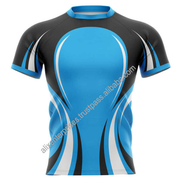 Custom Design Embroidered Men Rugby Set Sublimated League Rugby Jersey Shirt