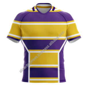 Classic Striped Jersey Rugby Football Wear Breathable Quick Dry Sportswear