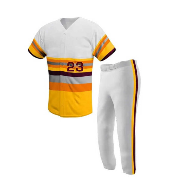 Custom Made New Design Youth Baseball Uniform Custom High Quality Sportswear Baseball Uniform For Men