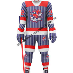 Custom High Quality 100% Polyester Ice Hockey Jersey Sublimation Printing and Embroidered Logo Sportswear