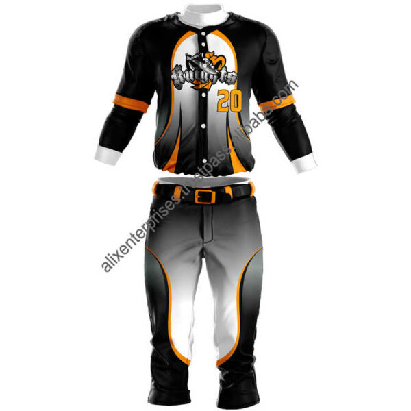 Unisex Button-down Breathable Baseball Uniform Team Baseball Jersey for Men Youth
