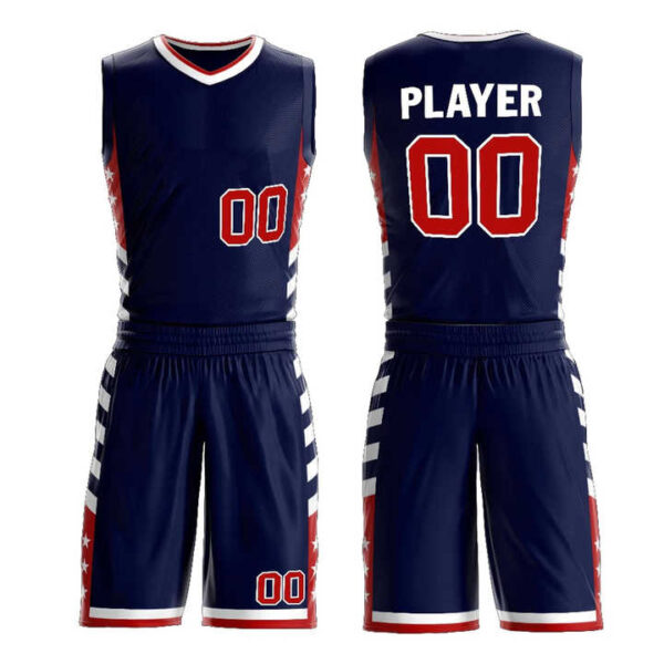 Customized New Design Basketball Uniform Reversible Design Your Own Name And Number Logo Basketball Team Uniform