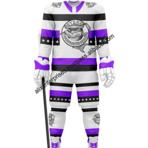 High Quality 100% Polyester Ice Hockey Uniform Sublimation Printing Embroidered Logo Custom Ice Hockey Jersey