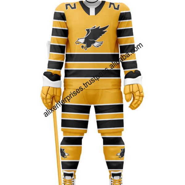 Low MOQ ice hockey uniform jerseys heat transfer printed Jersey