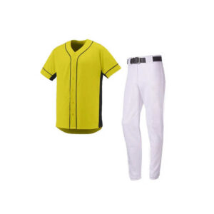 Wholesale Custom Design Baseball Uniform 100% Polyester Striped Baseball Jersey Uniform Button Down