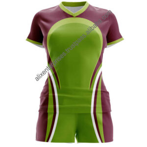 Custom Women's Rugby Football Jerseys and Shorts Breathable and Soft Sports Uniform Assembled Shirts Style for Adults