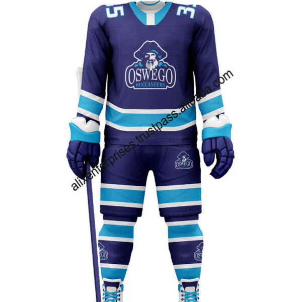 Custom Mens Ice Hockey Jerseys Sublimated Quick Dry Mesh Ice Hockey Uniform
