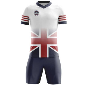 2024 New Custom UK Flag Jersey Unisex Men's Football Uniform Set Quality Sublimated Soccer Wear Sportswear Inspired by Messi